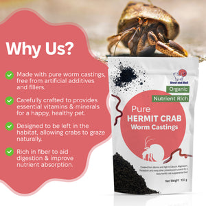 Organic Pet Hermit Crab Worm Castings