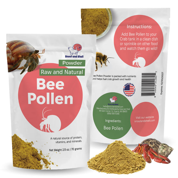 Bee Pollen Powder for Hermit Crabs - 2.5 oz - Snout and Shell