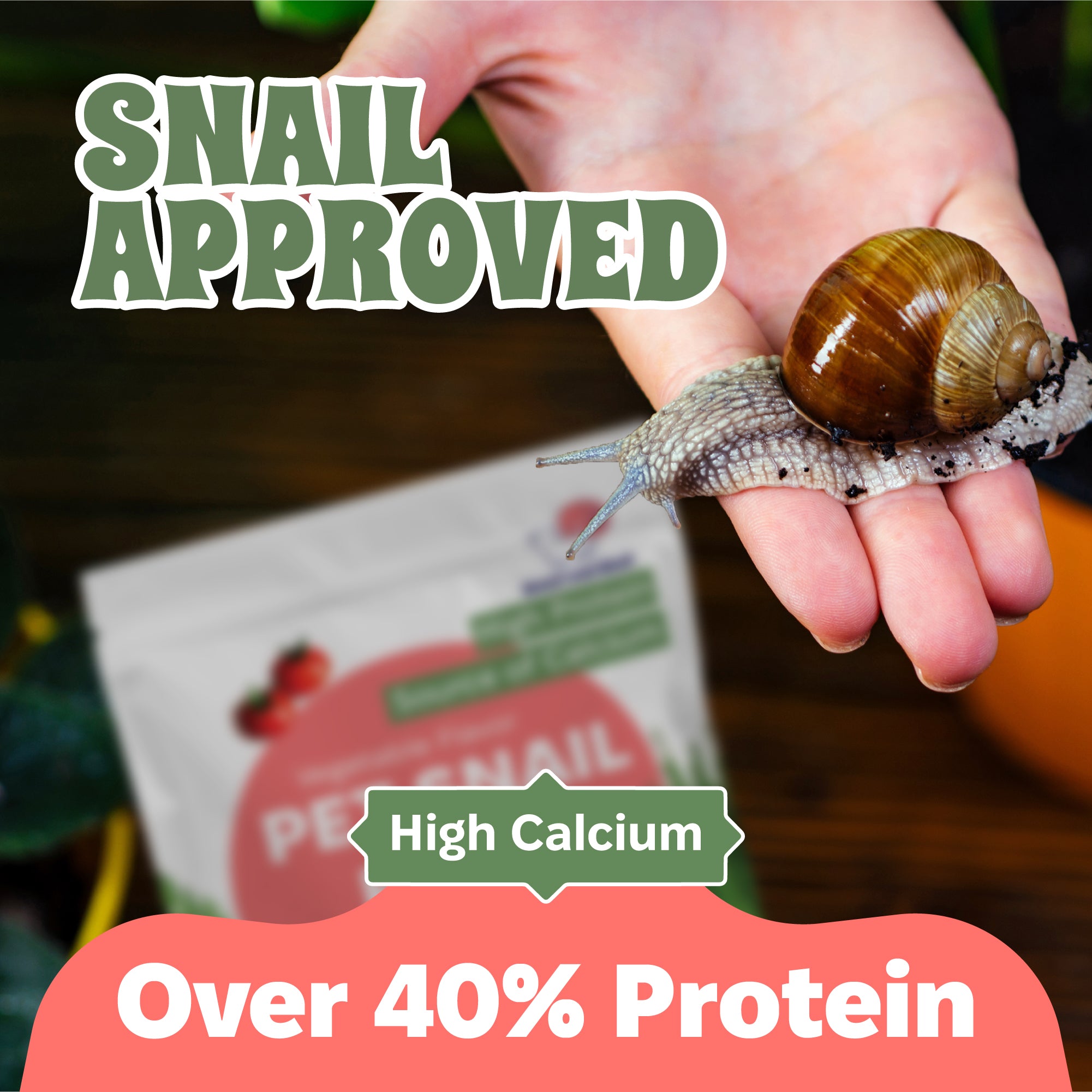 thumbnail image 2 of Land Snail Food Snout & Shell - High-Protein Calcium Blend With Fruits (Resealable Pouch) Calcium For Garden Snails 2 of 11