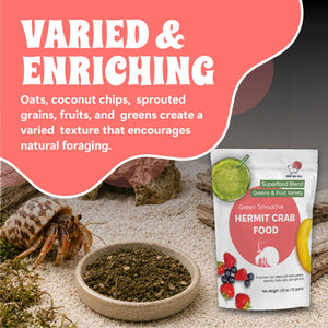 Green Smoothie Hermit crab food as varied and enriching 