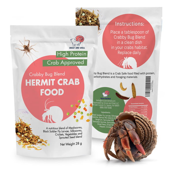 Snout and Shell Premium Hermit Crab Food - Taste the Crab-tastic