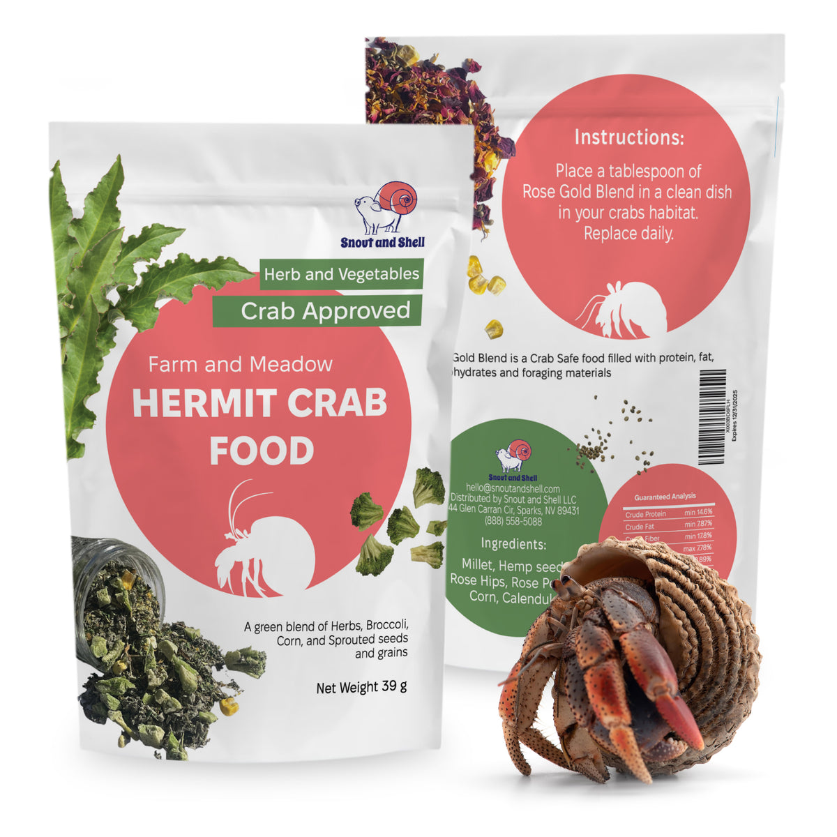 Farm and Meadow Hermit Crab Food