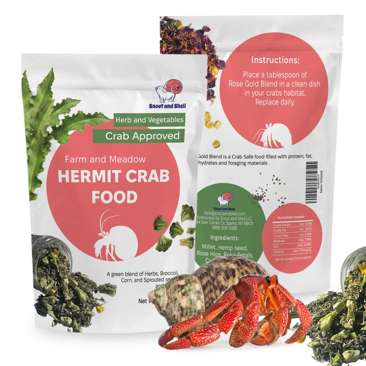 Farm and Meadow Hermit Crab Food