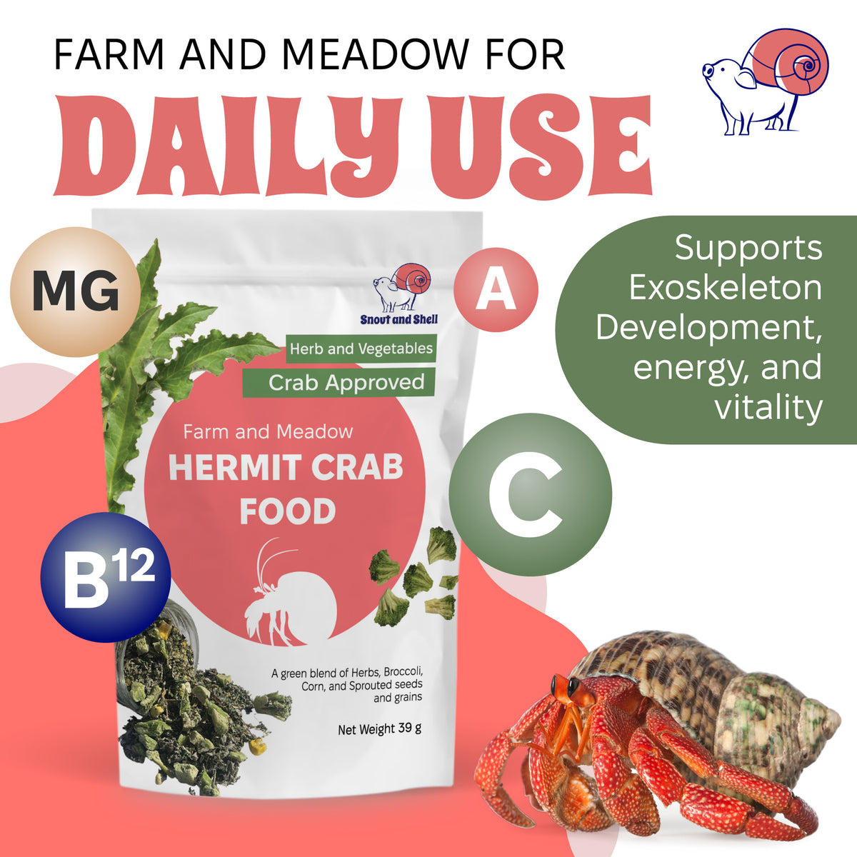 Farm and Meadow Hermit Crab Food