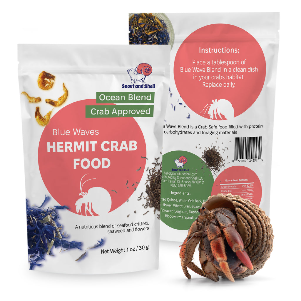 Snout and Shell Premium Hermit Crab Food - Taste the Crab-tastic