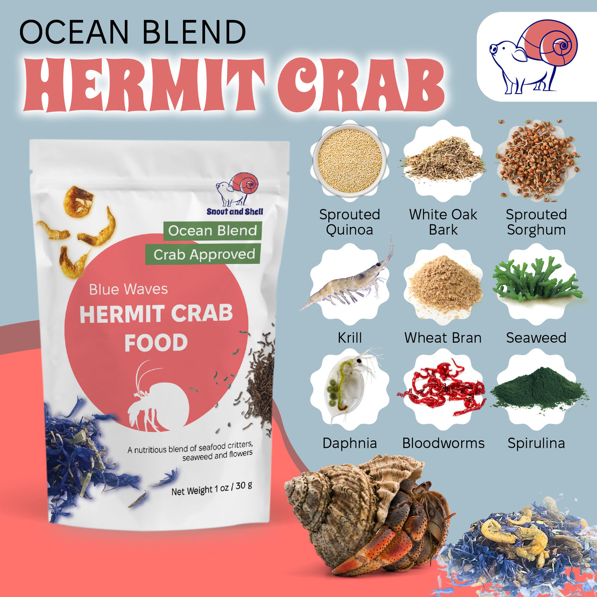Blue Waves Hermit Crab Food