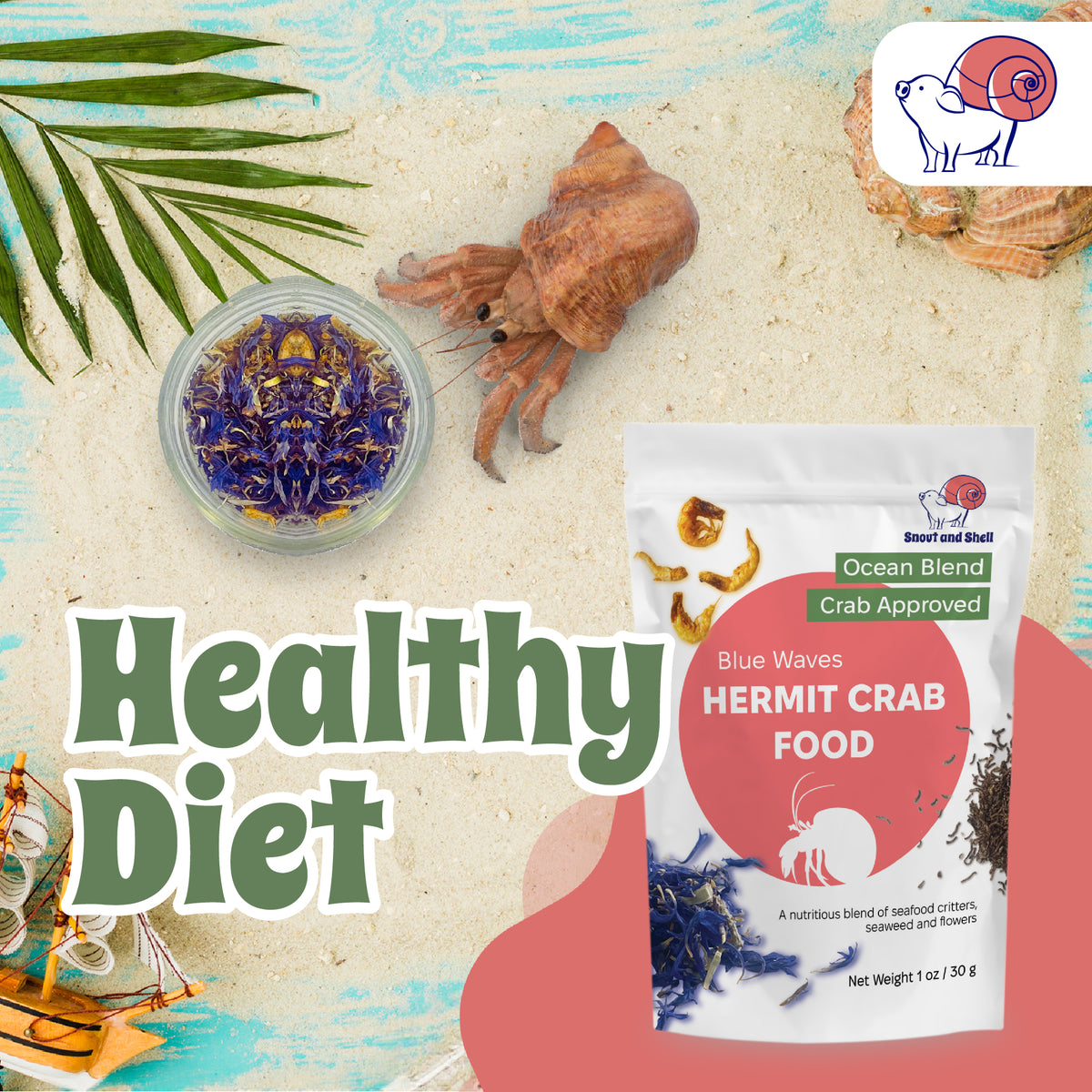 Blue Waves Hermit Crab Food