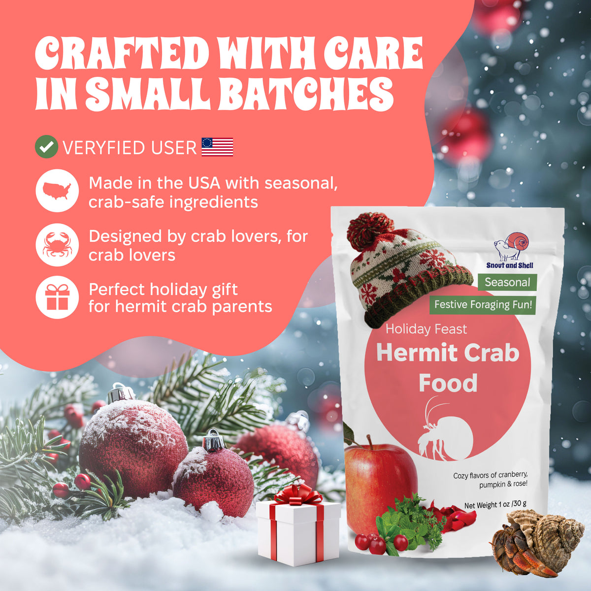 Holiday Feast Premium Hermit Crab Food -  Limited Edition
