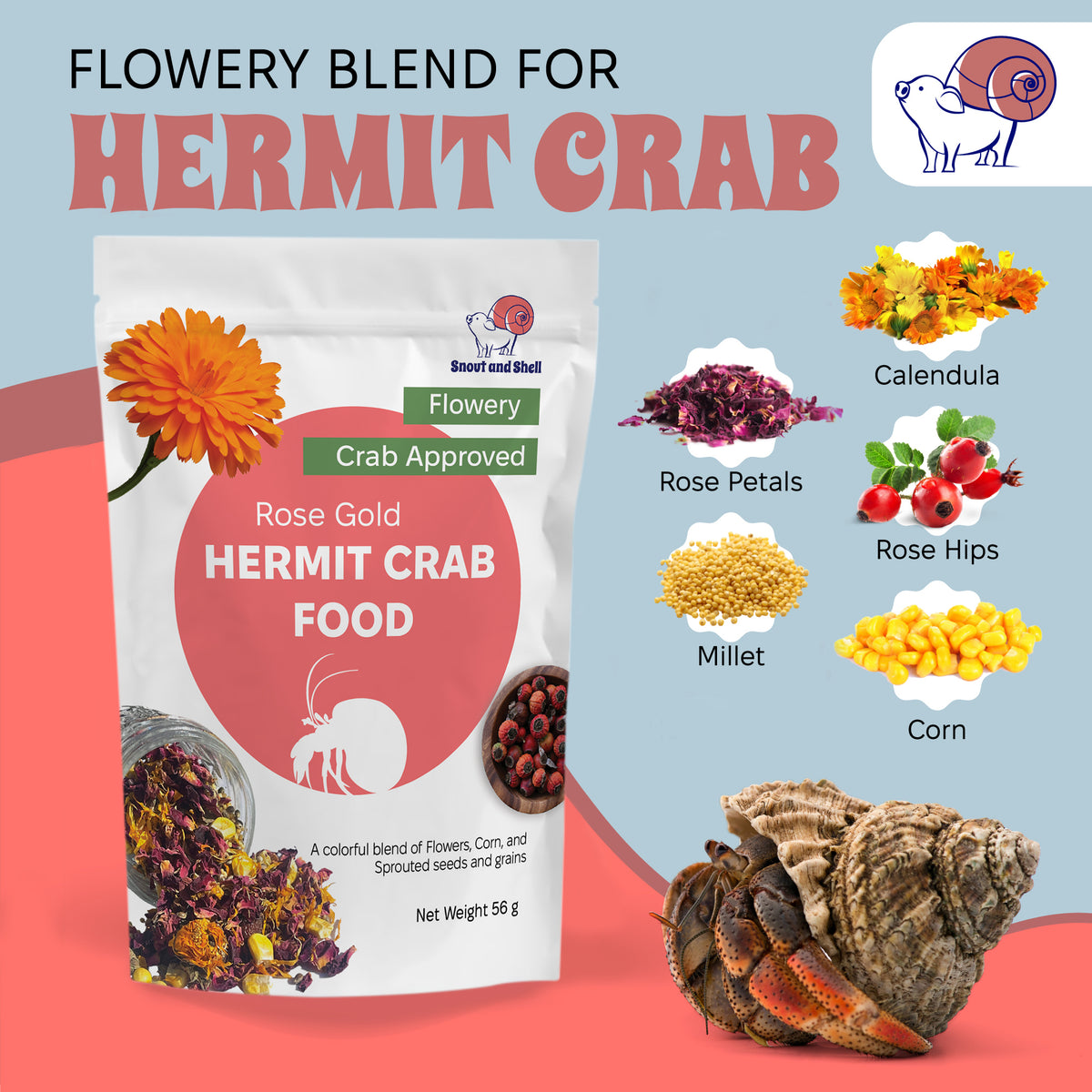 Rose Gold Hermit Crab Food