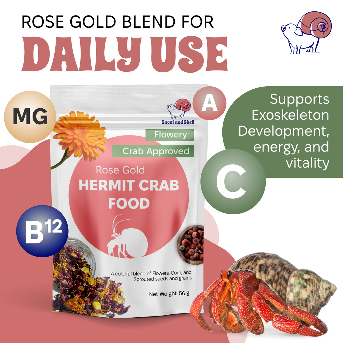 Rose Gold Hermit Crab Food