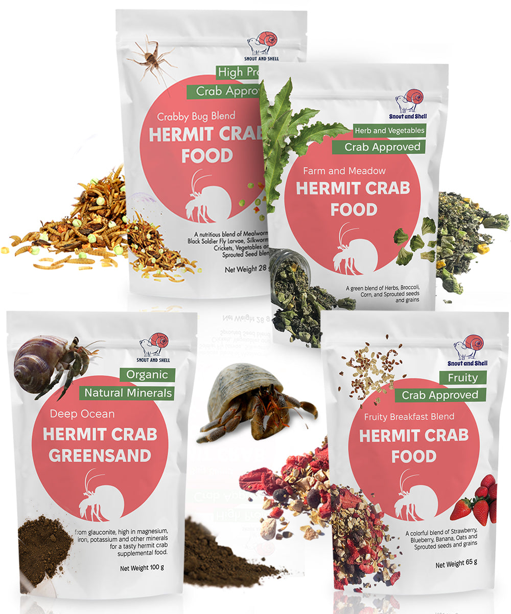 Snout and Shell Hermit Crab Food Bundle