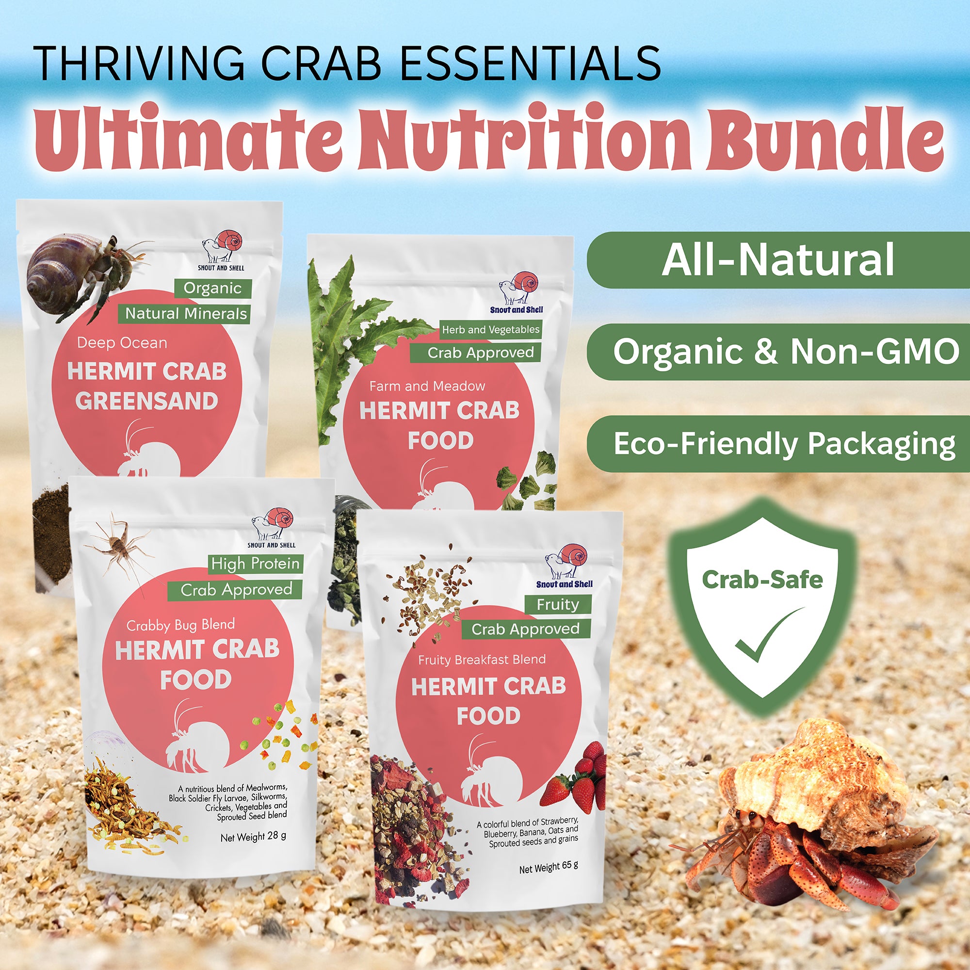 Hermit Crab Food Multipack Aquatic Pet Animal Snack Treat