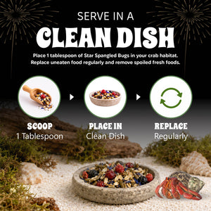 Instructions for using Star Spangled Bugs in a crab habitat