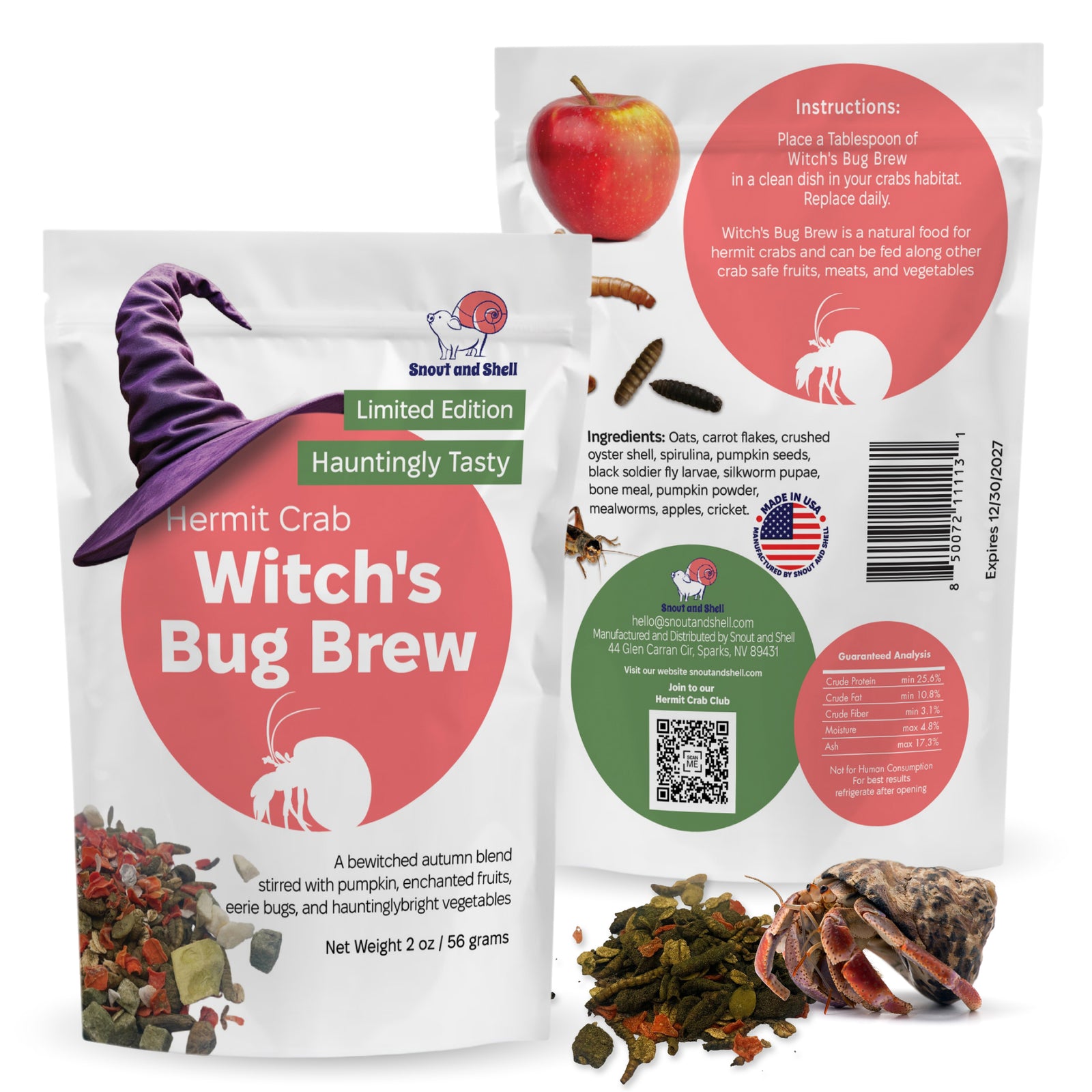 Witch’s Bug Brew Hermit Crab Food – Limited Edition – 2 oz (56g)