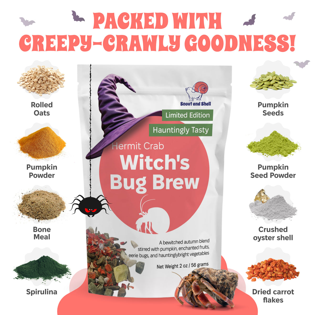 Witch’s Bug Brew Hermit Crab Food – Limited Edition – 2 oz (56g)