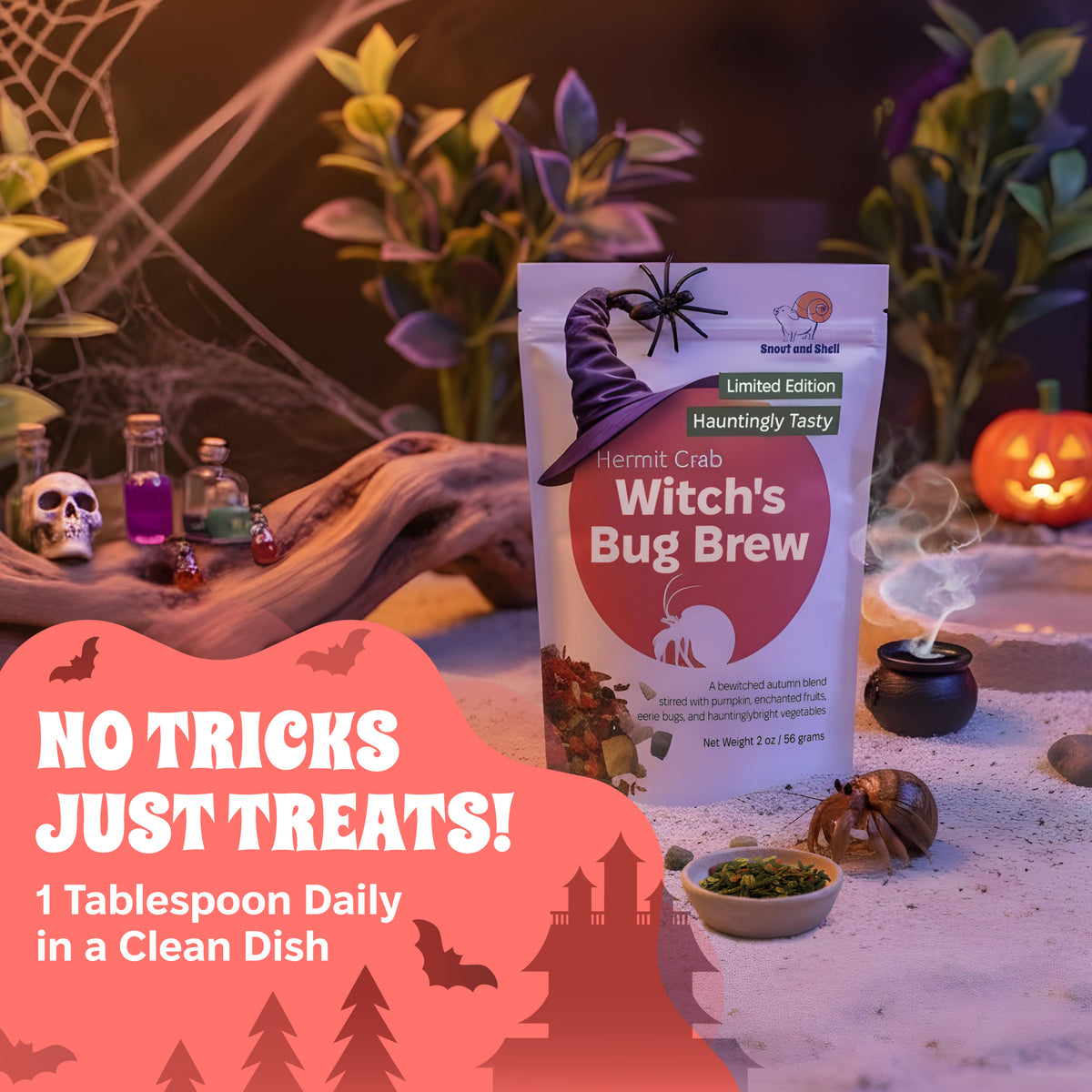 Witch’s Bug Brew Hermit Crab Food – Limited Edition – 2 oz (56g)